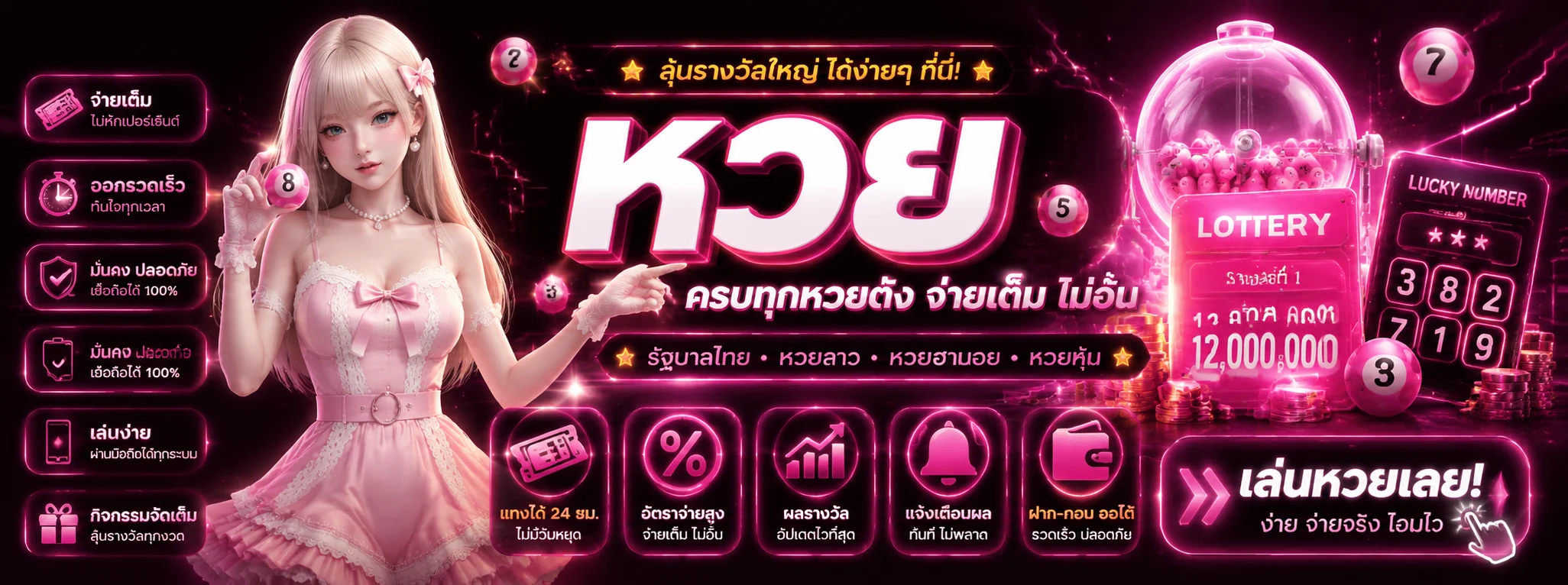 หวยออนไลน์ครบทุกประเภท หวยรัฐบาล ยี่กี ลาว ฮานอย ผลหวยสด